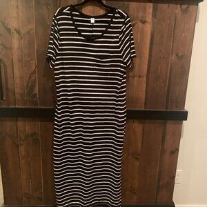 Old Navy Striped Nautical Maxi Dress Women's Size XL